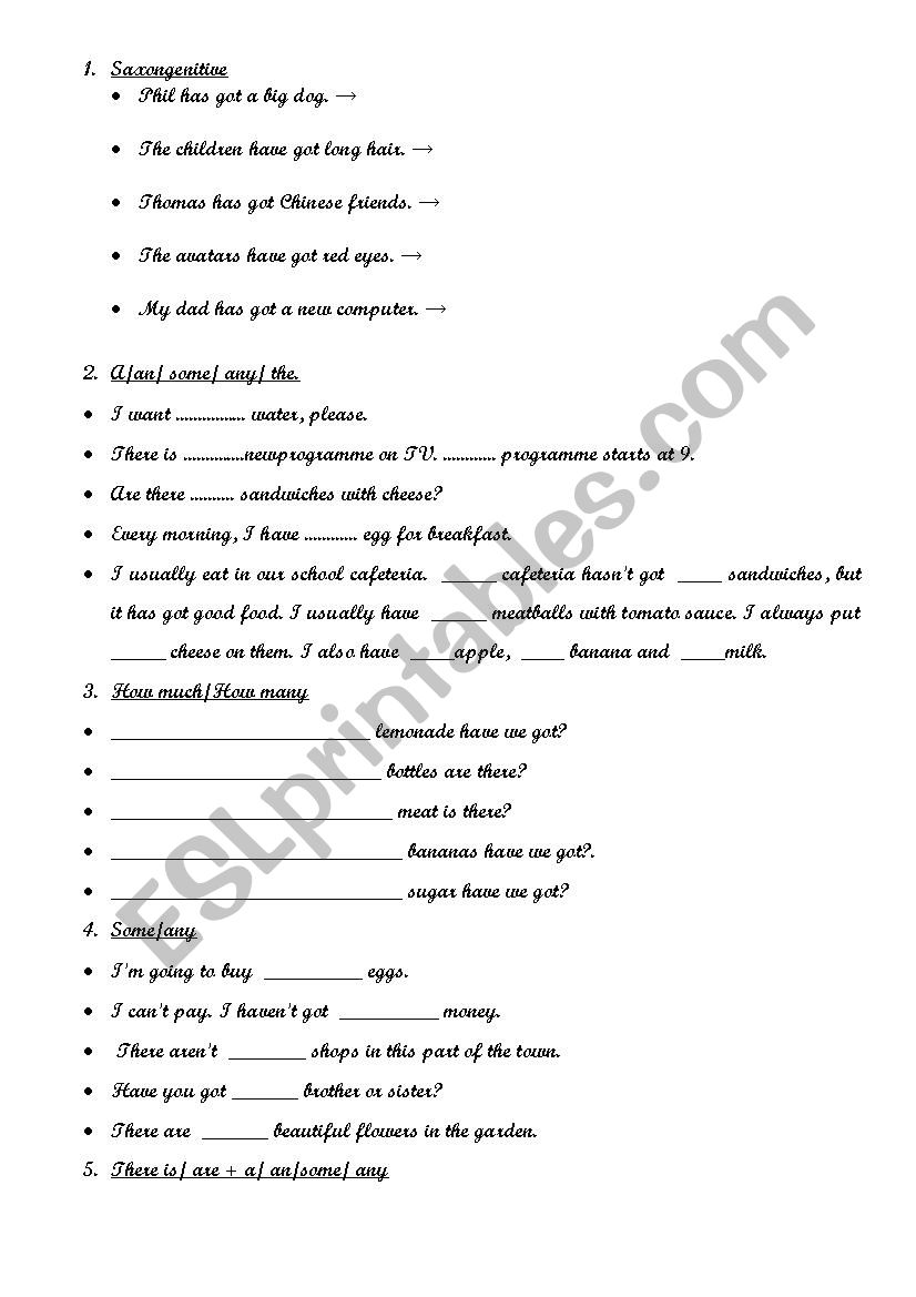 Easy grammar review worksheet