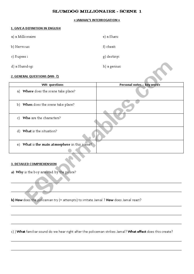 slumdog millionaire scene 1 video worksheet the interrogation 