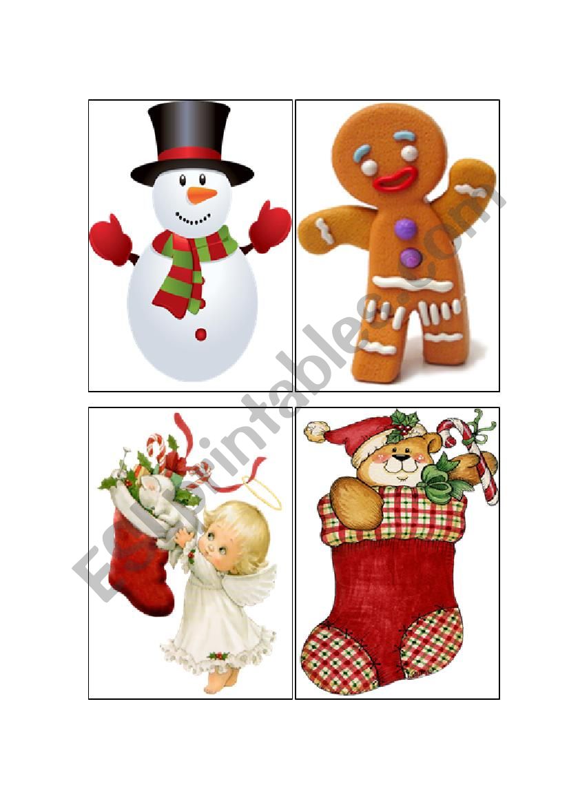 Christmas flashcards part 2 worksheet