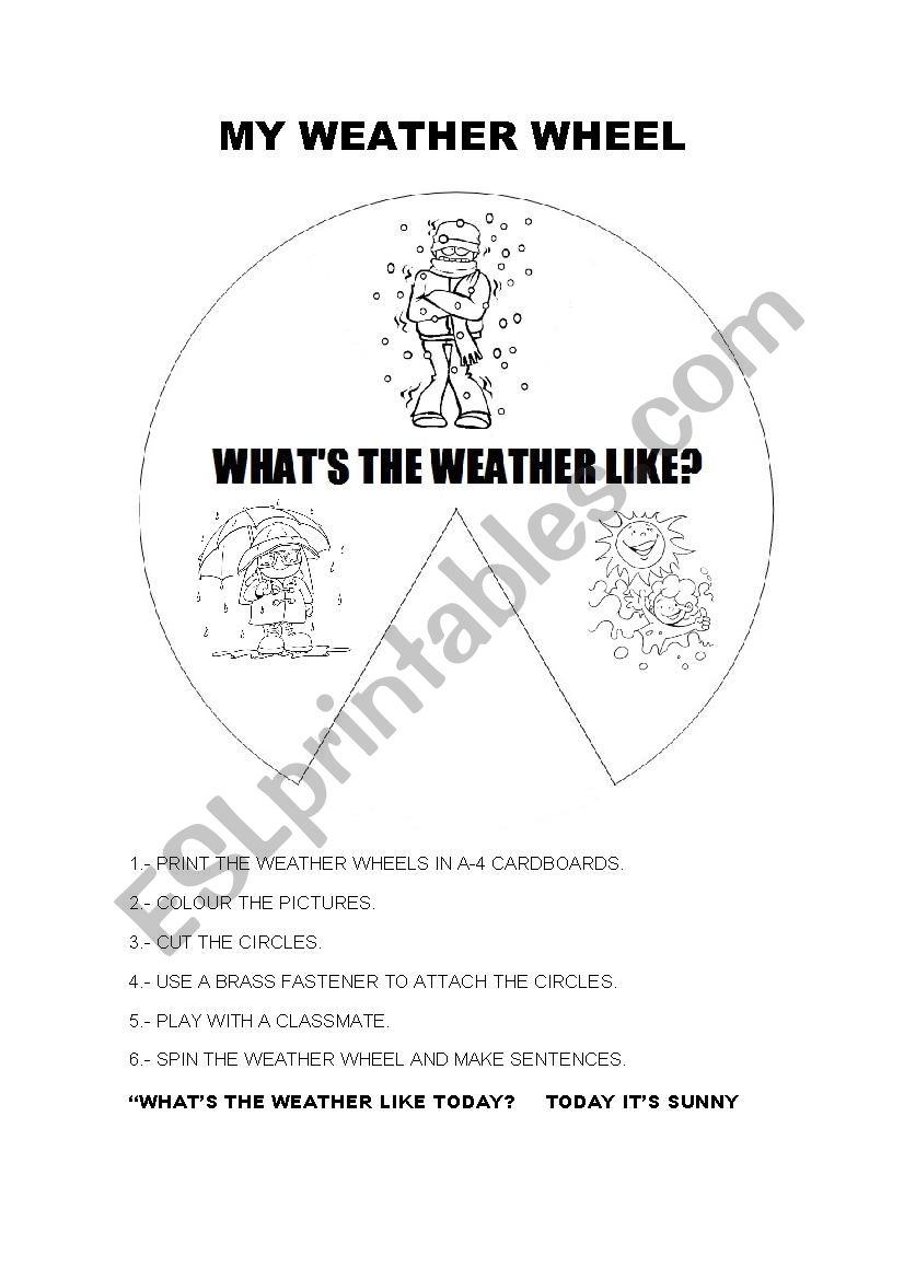 My Weather Wheel worksheet