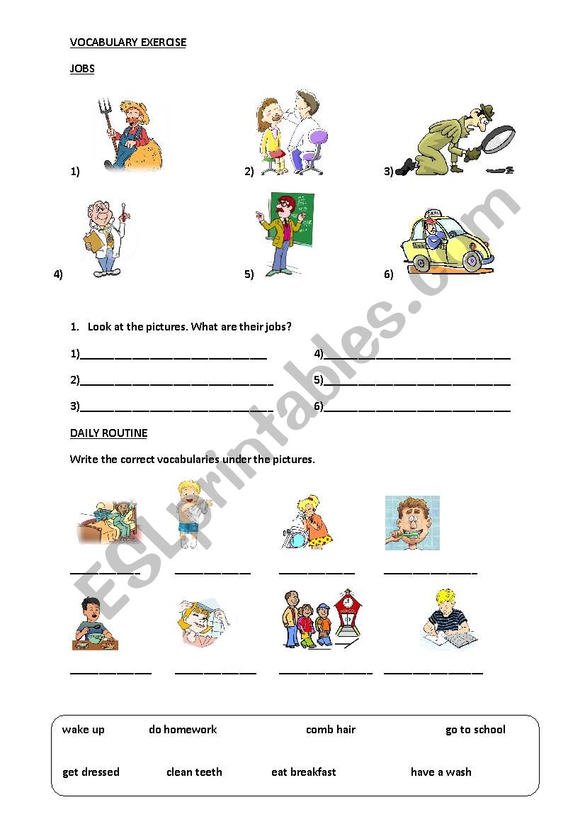 JOBS worksheet