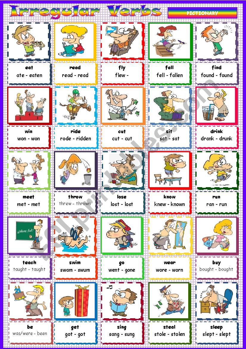 Irregular Verbs worksheet