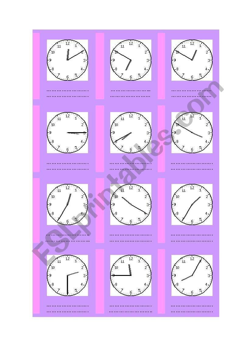 Time worksheet