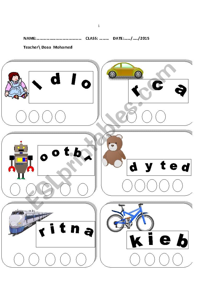 toys vocabulary worksheet worksheet