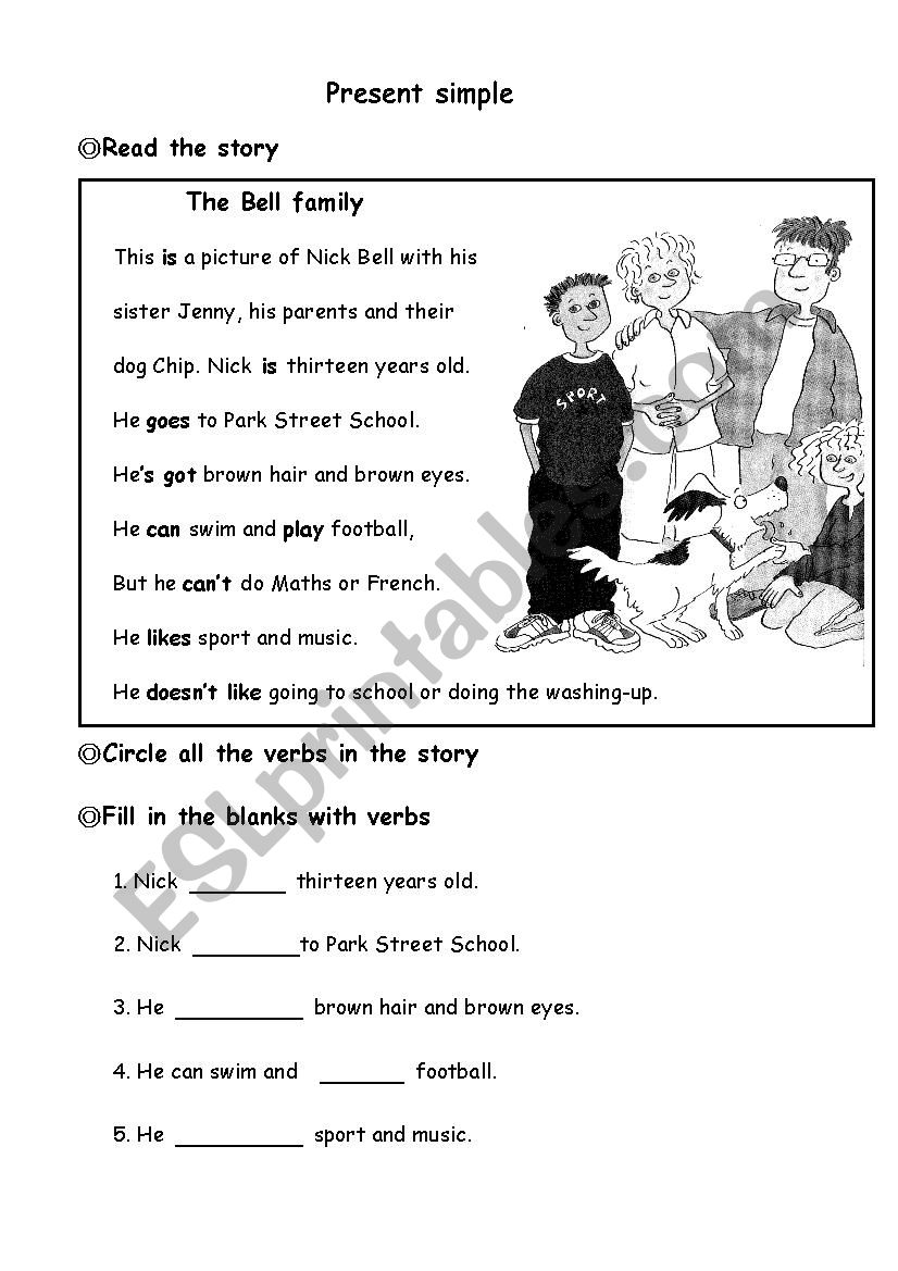 present simple worksheet