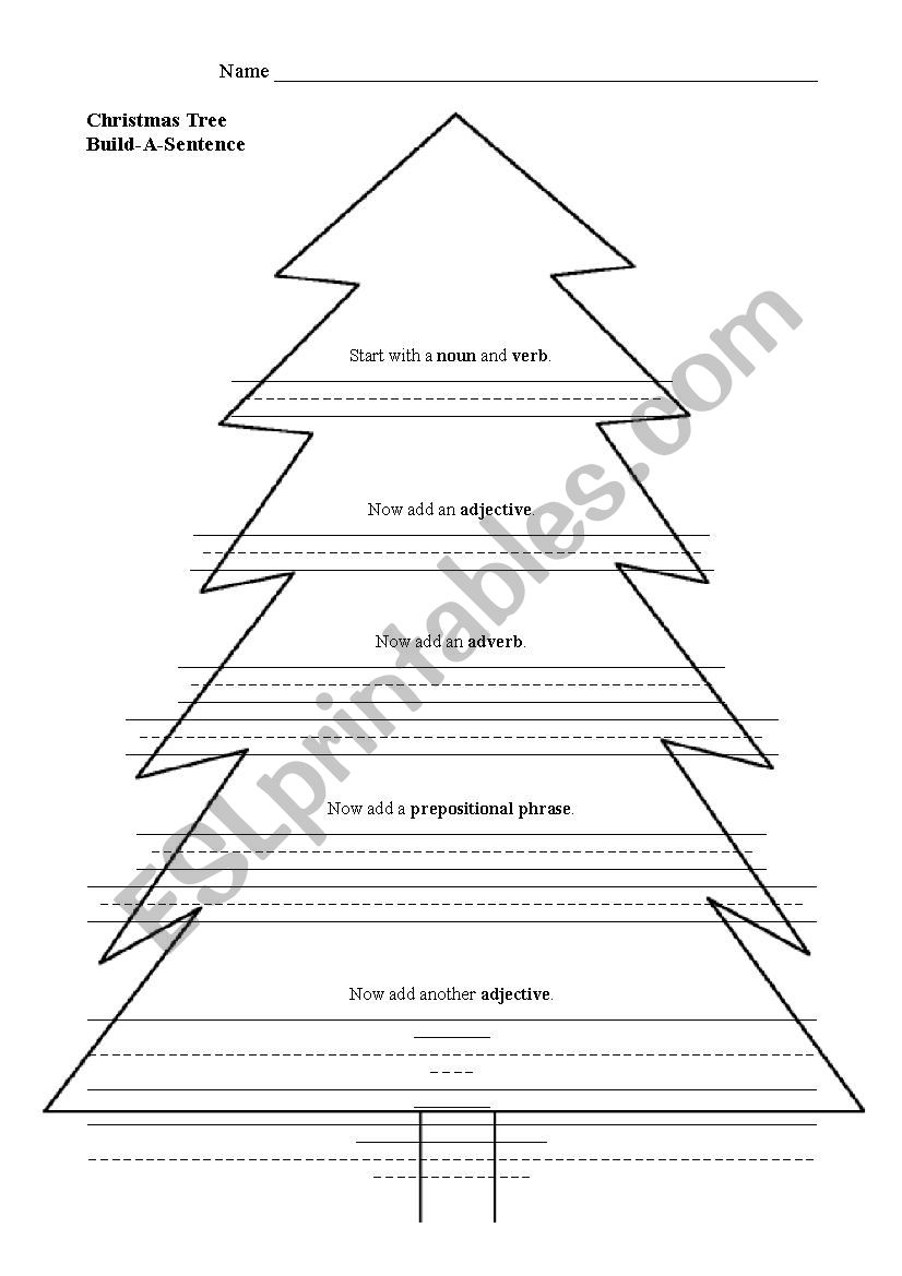 Christmas Tree Build-A-Sentence