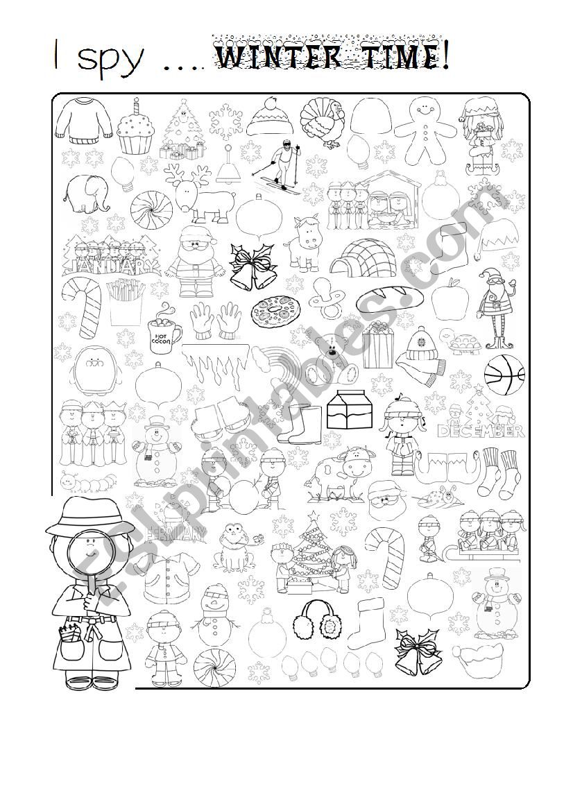 I Spy....Winter Time! worksheet