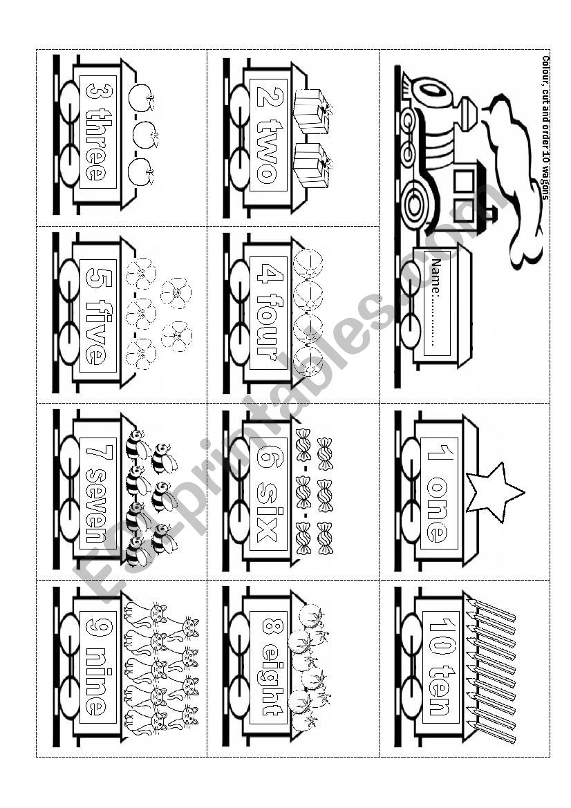 train of numbers worksheet