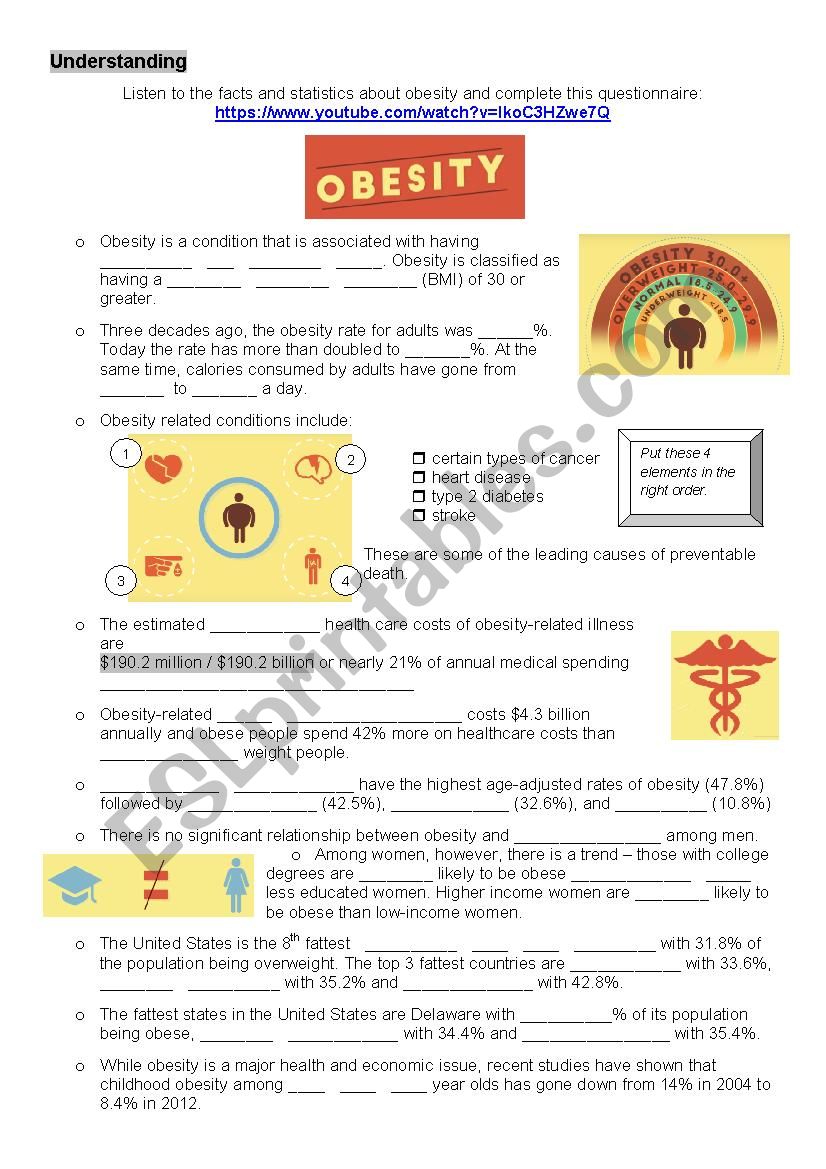 Understanding Obesity worksheet