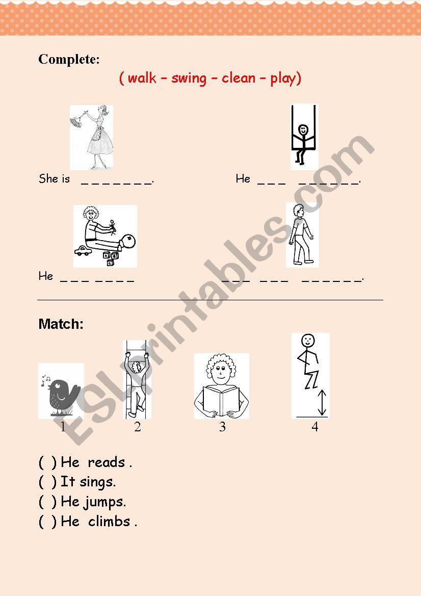 Verbs worksheet