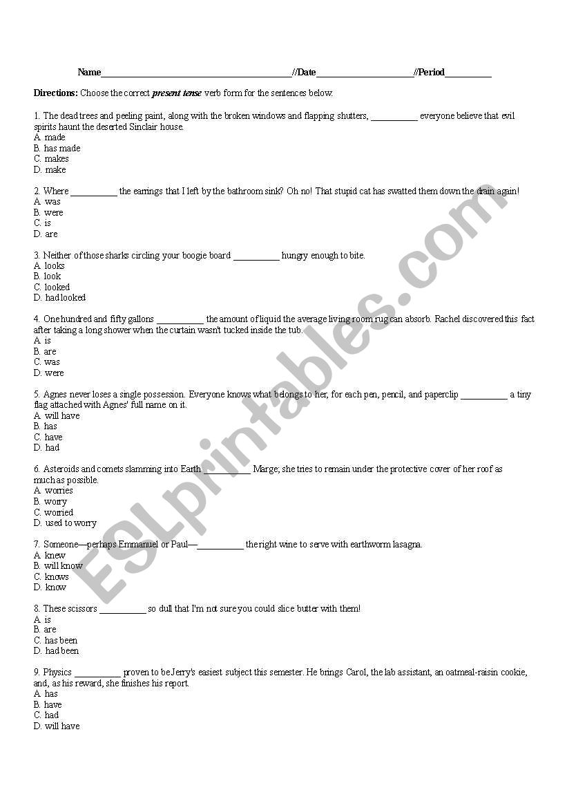 english-worksheets-present-tense-subject-verb-agreement-multiple-choice