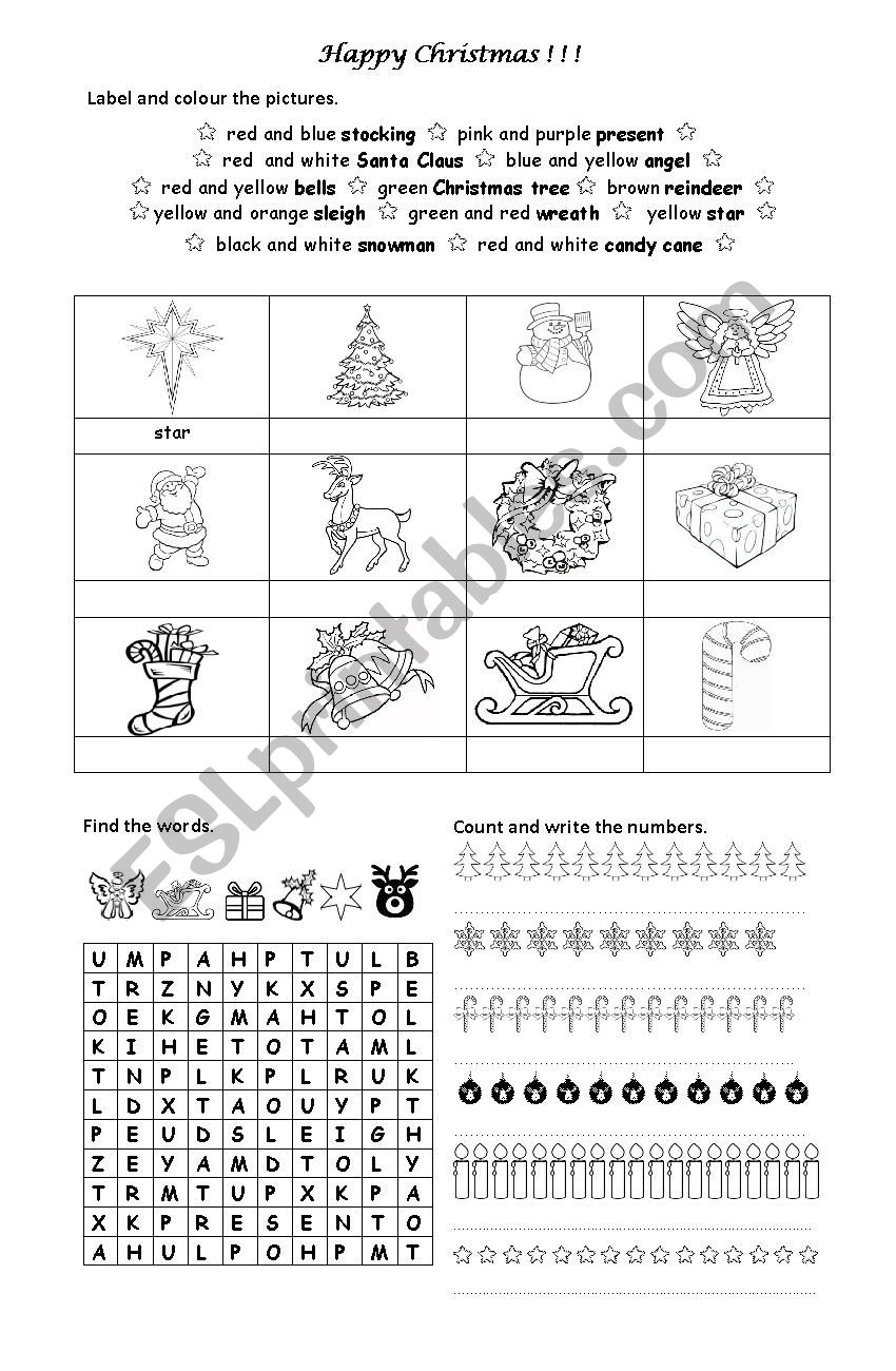 Merry Christmas ! ! !  worksheet