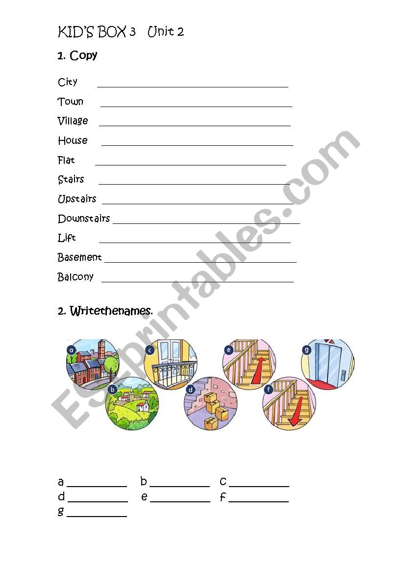 KIDS BOX 3 REVIEW UNIT 2 worksheet