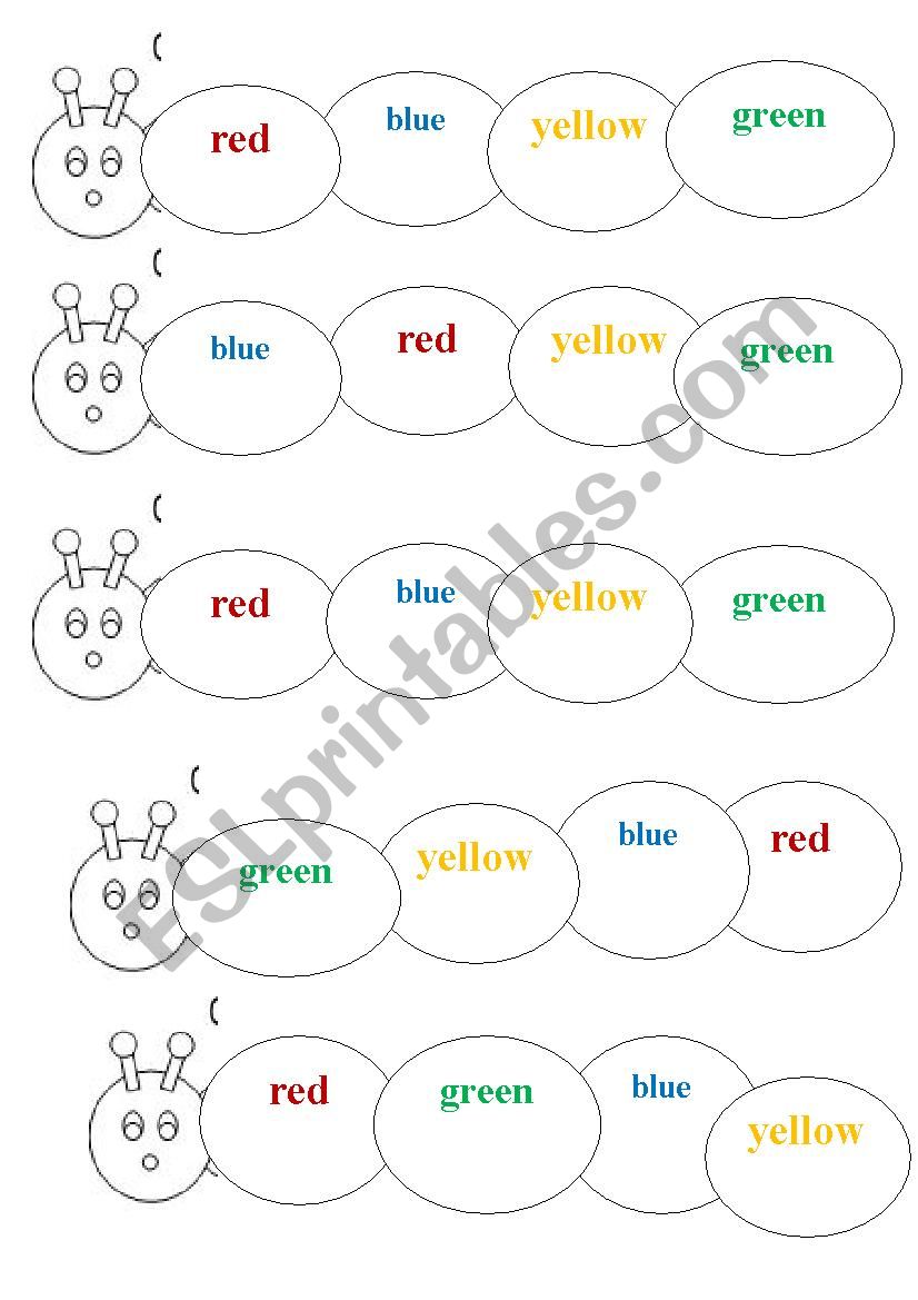Caterpiller worksheet