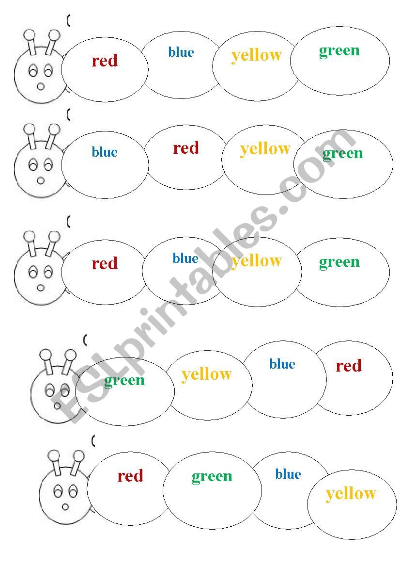 Caterpiller worksheet