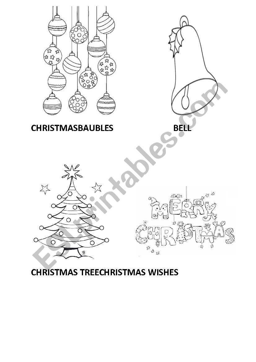 Christmas vocabulary  worksheet