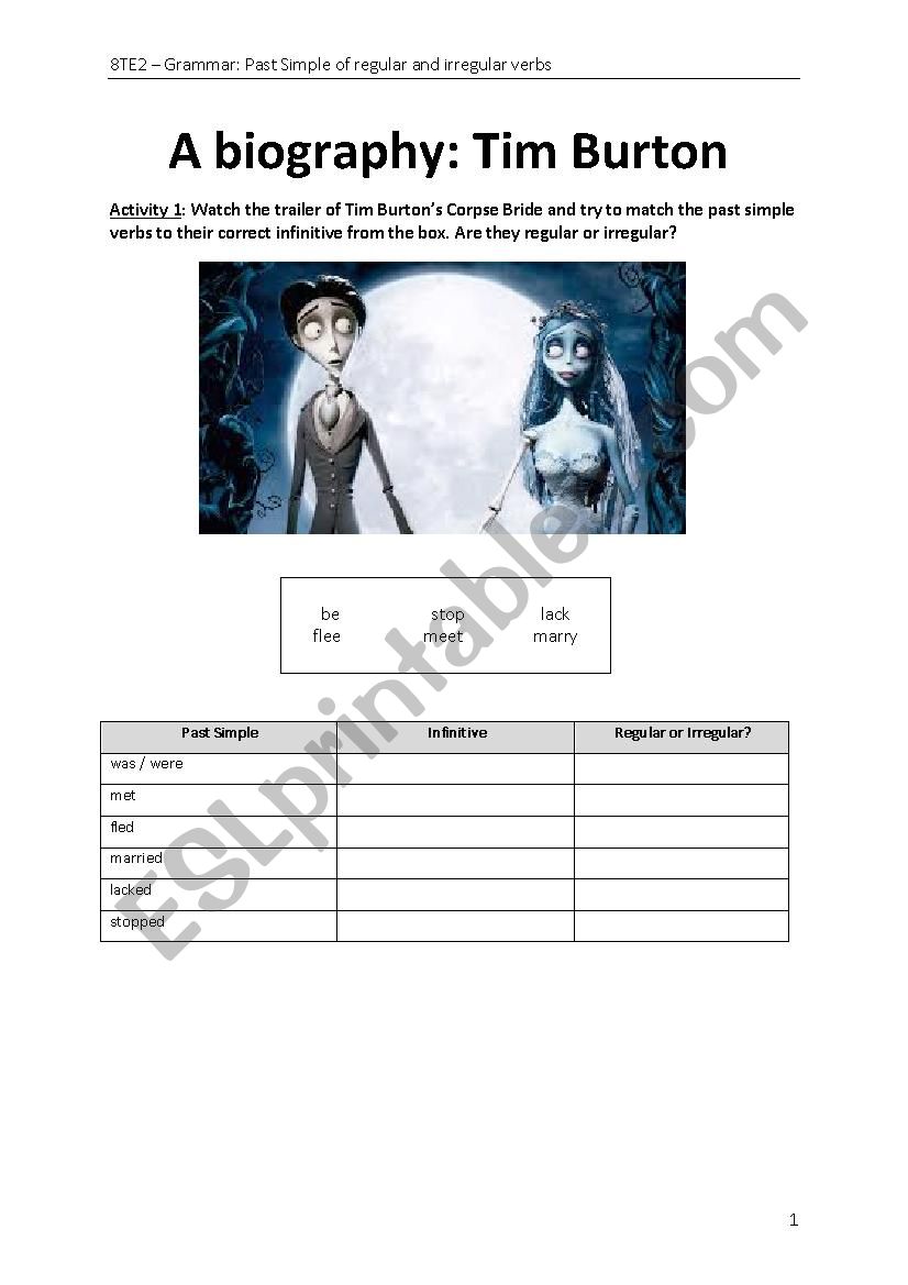 Past Simple worksheet