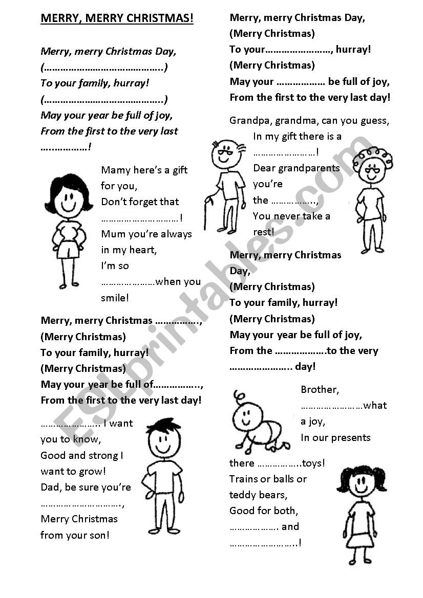 Merry Christmas Day worksheet