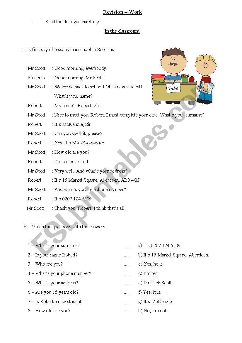 to be worksheet