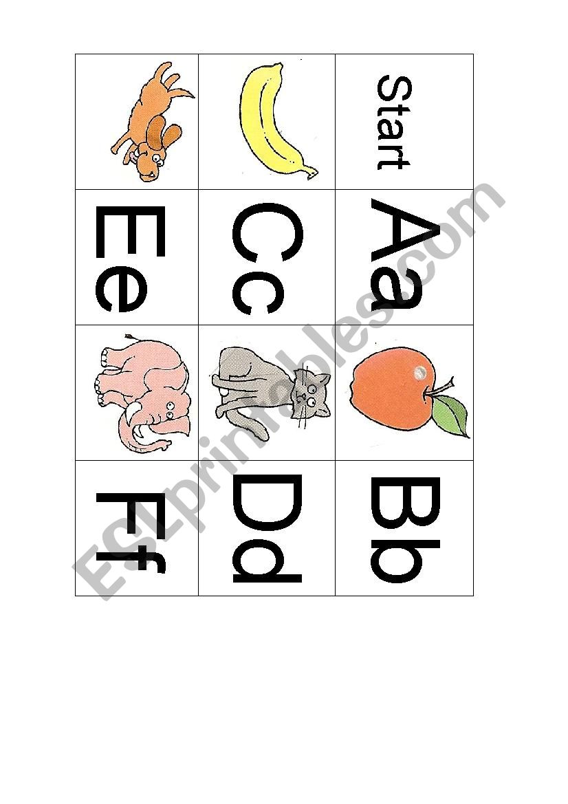 alphabet domino worksheet