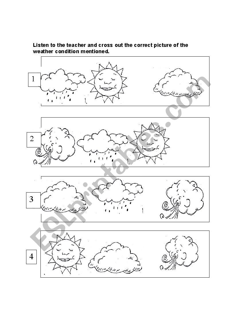Weather Conditions worksheet