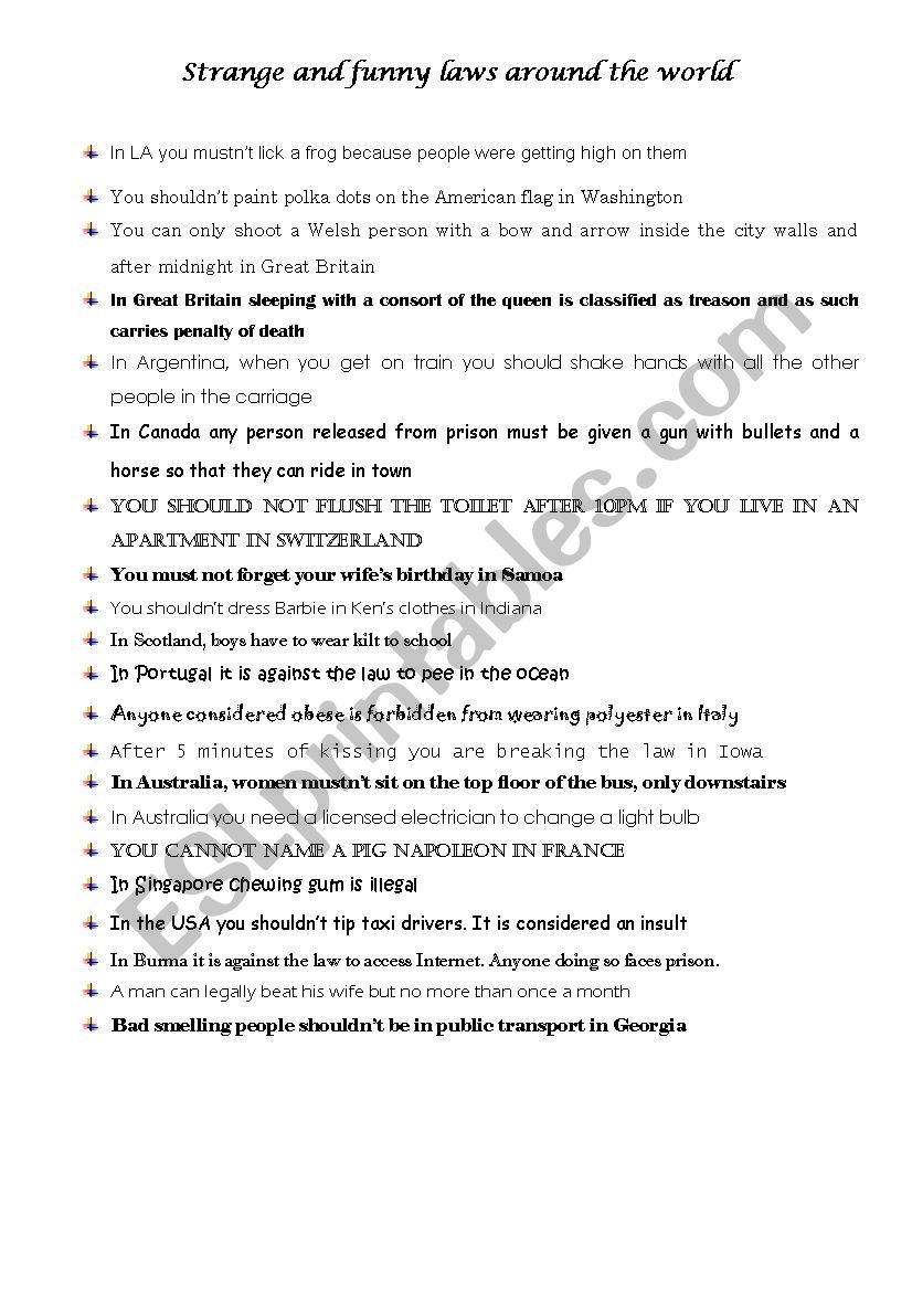 Modal verbs worksheet