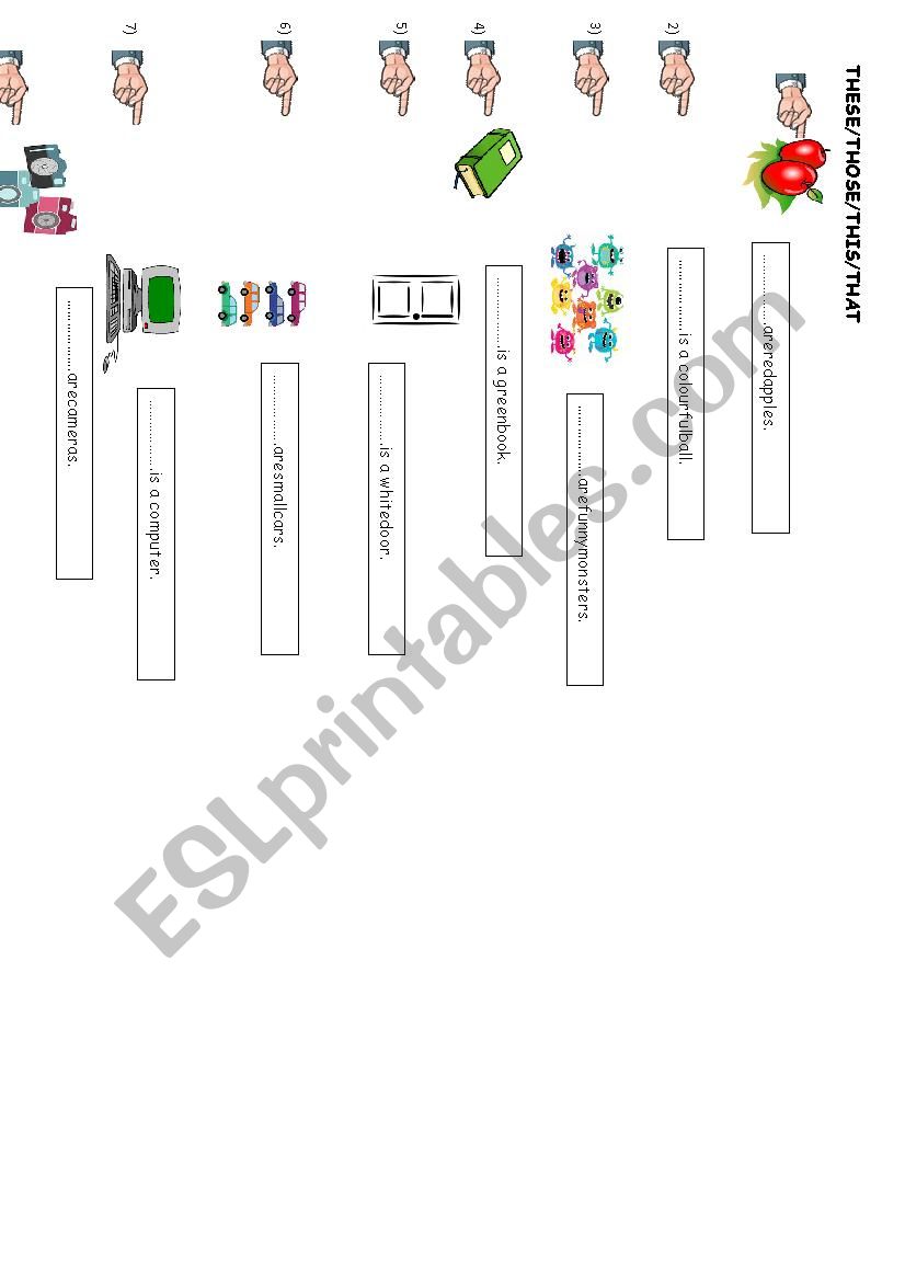 demonstratives worksheet