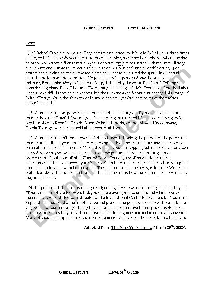 end of trem test n1.bac worksheet