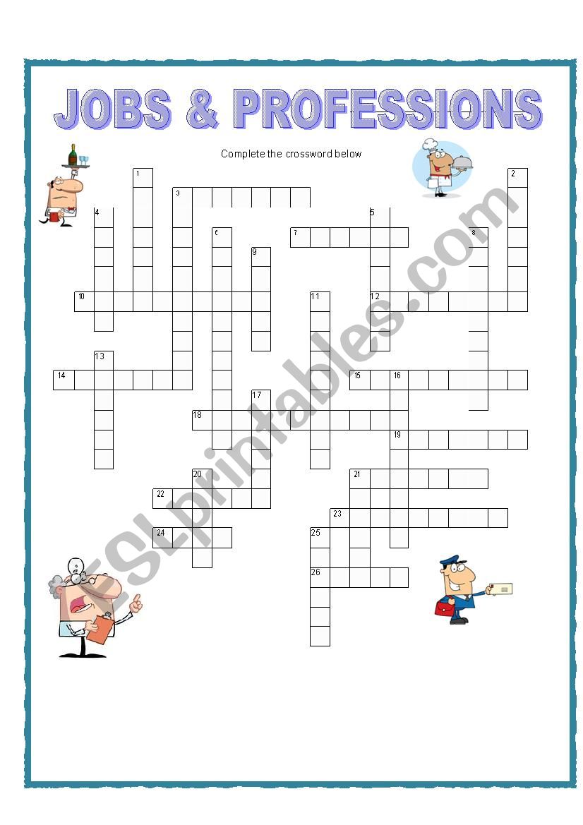 CROSSWORD - Jobs and Professions 