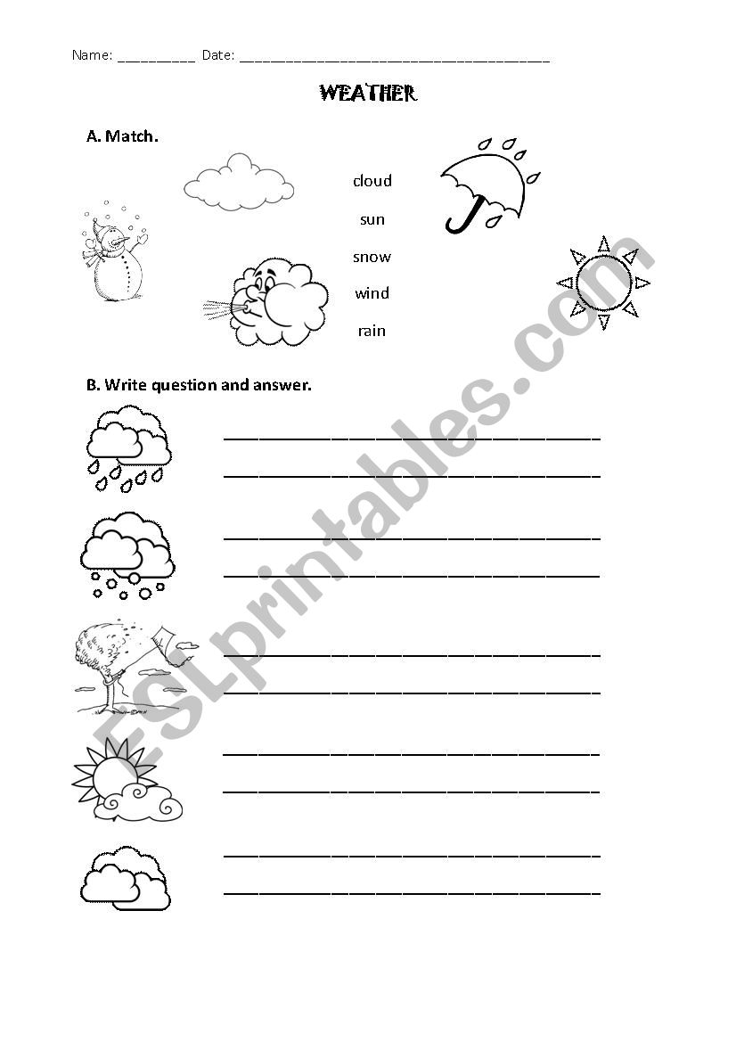 Weather worksheet