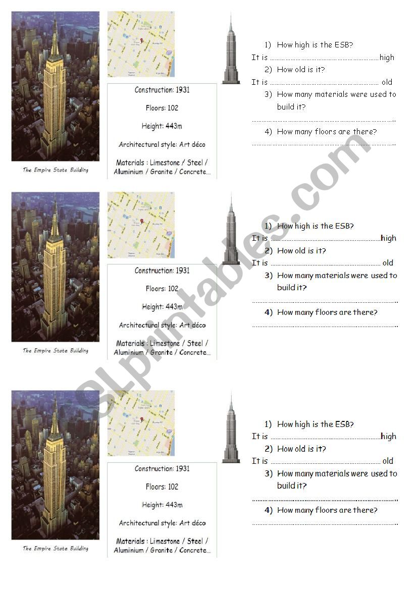 skyscraper worksheet