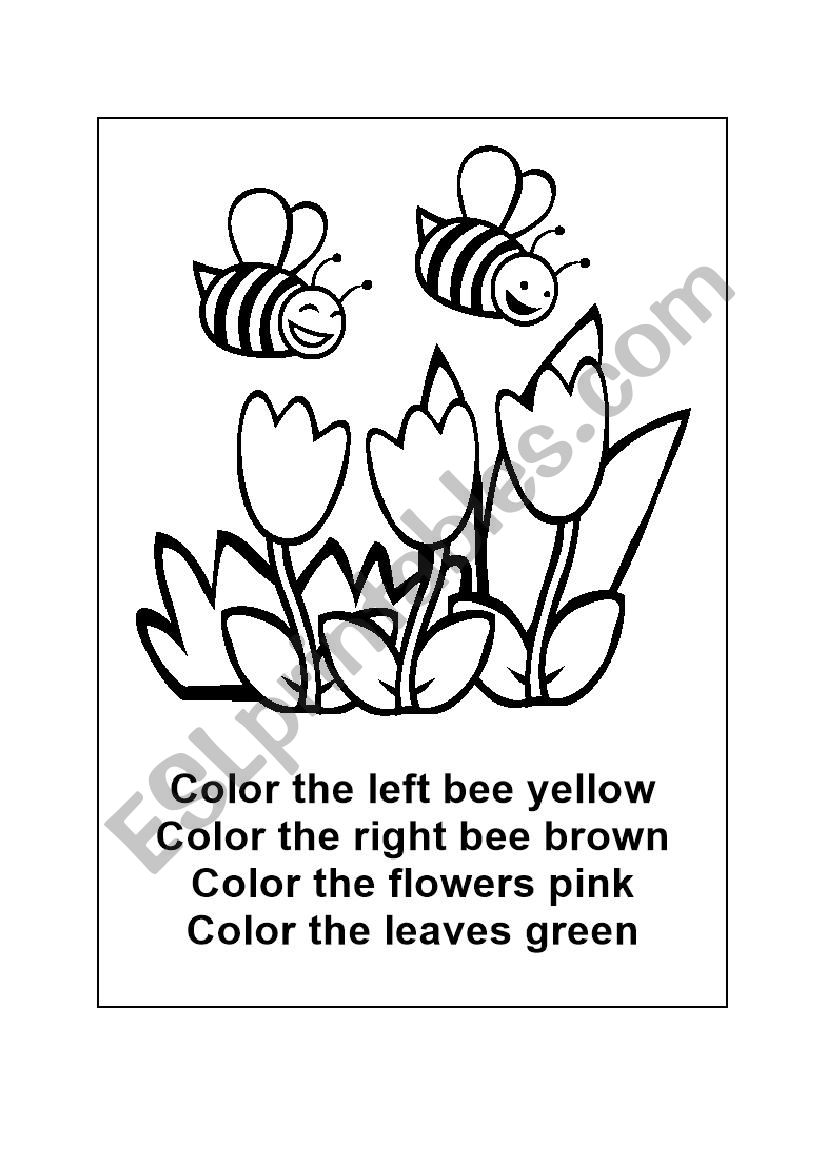 Coloring the picture worksheet