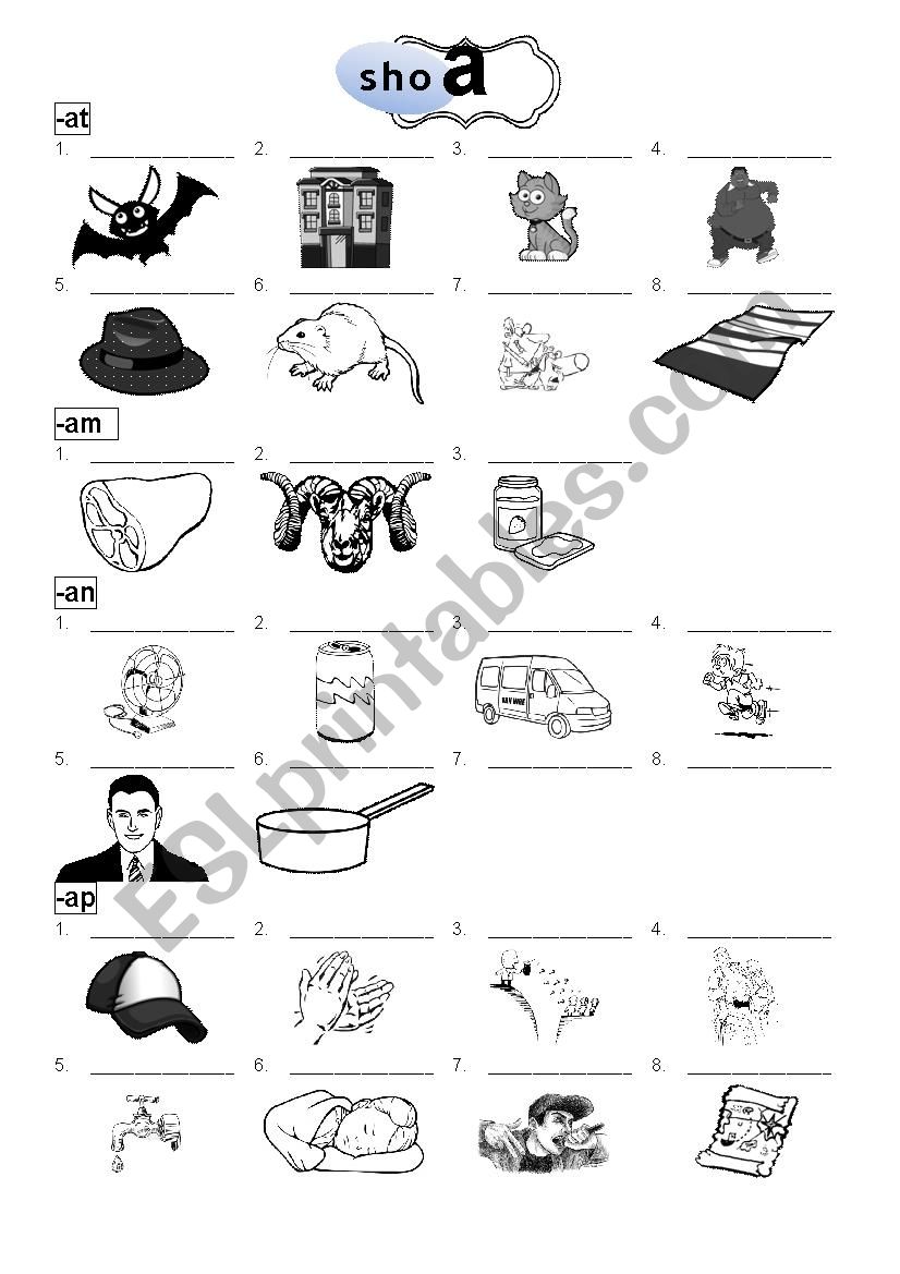 phonics short a part 1 worksheet