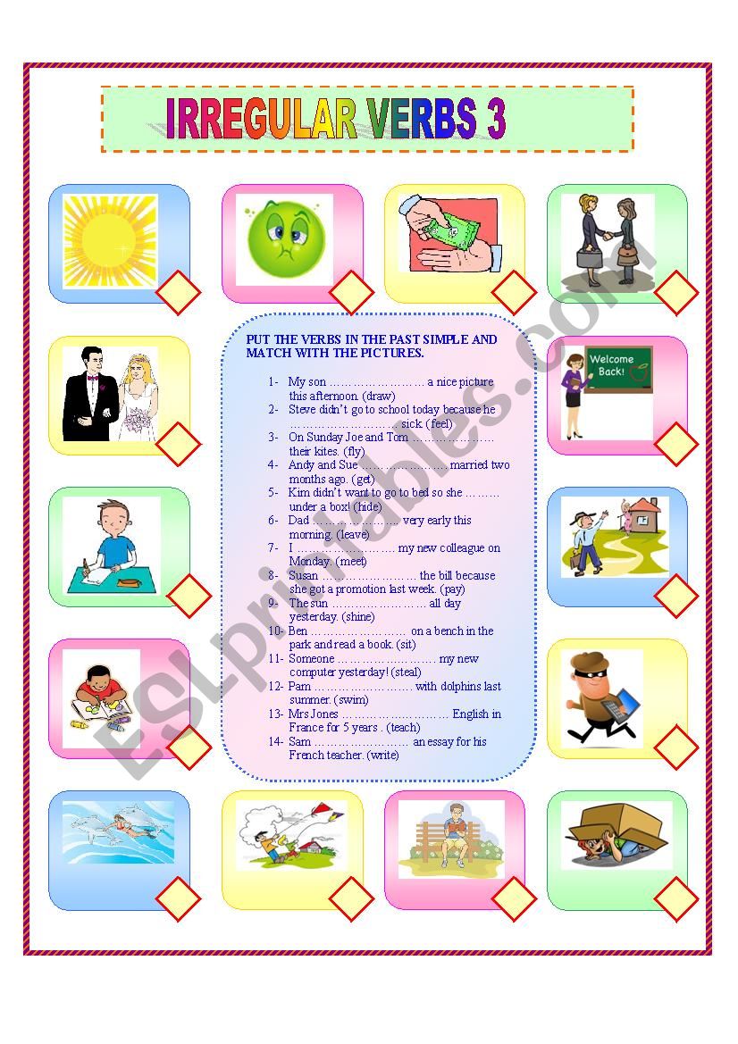 IRREGULAR VERBS3 worksheet