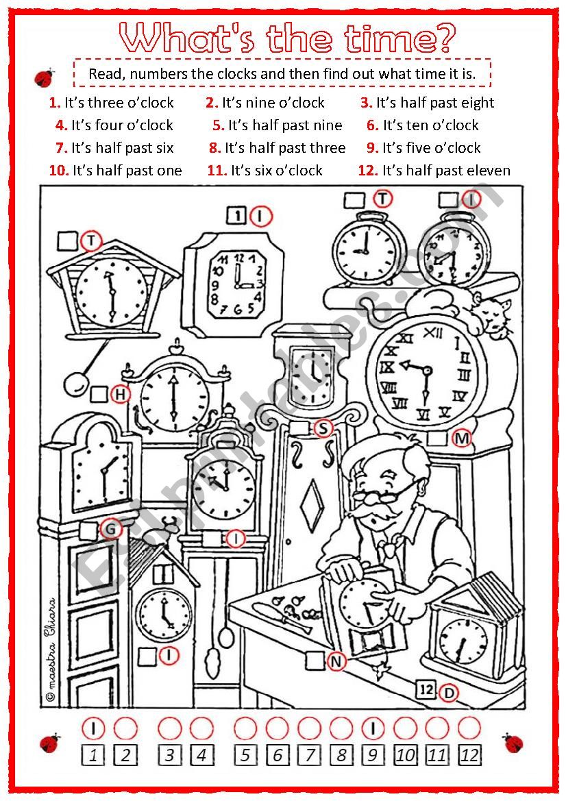 Whats the time? worksheet