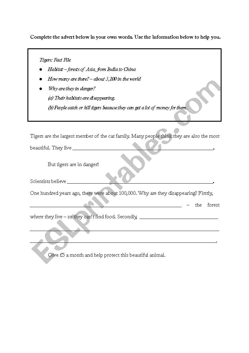 ADVERTISEMENT worksheet