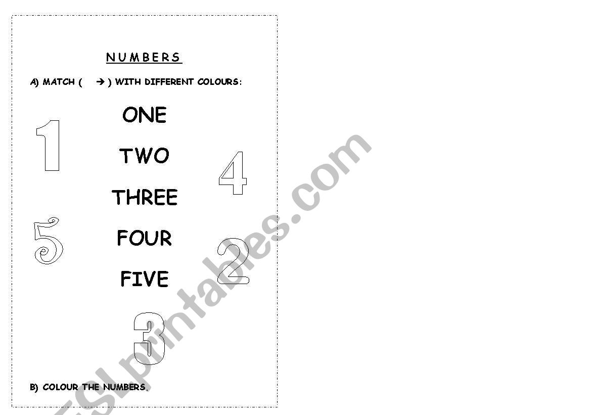 Numbers worksheet