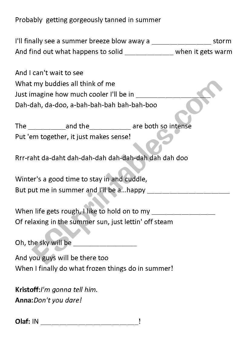 In Summer Olaf Frozen Mp3 Download In Summer Olaf Frozen Mp3 Download