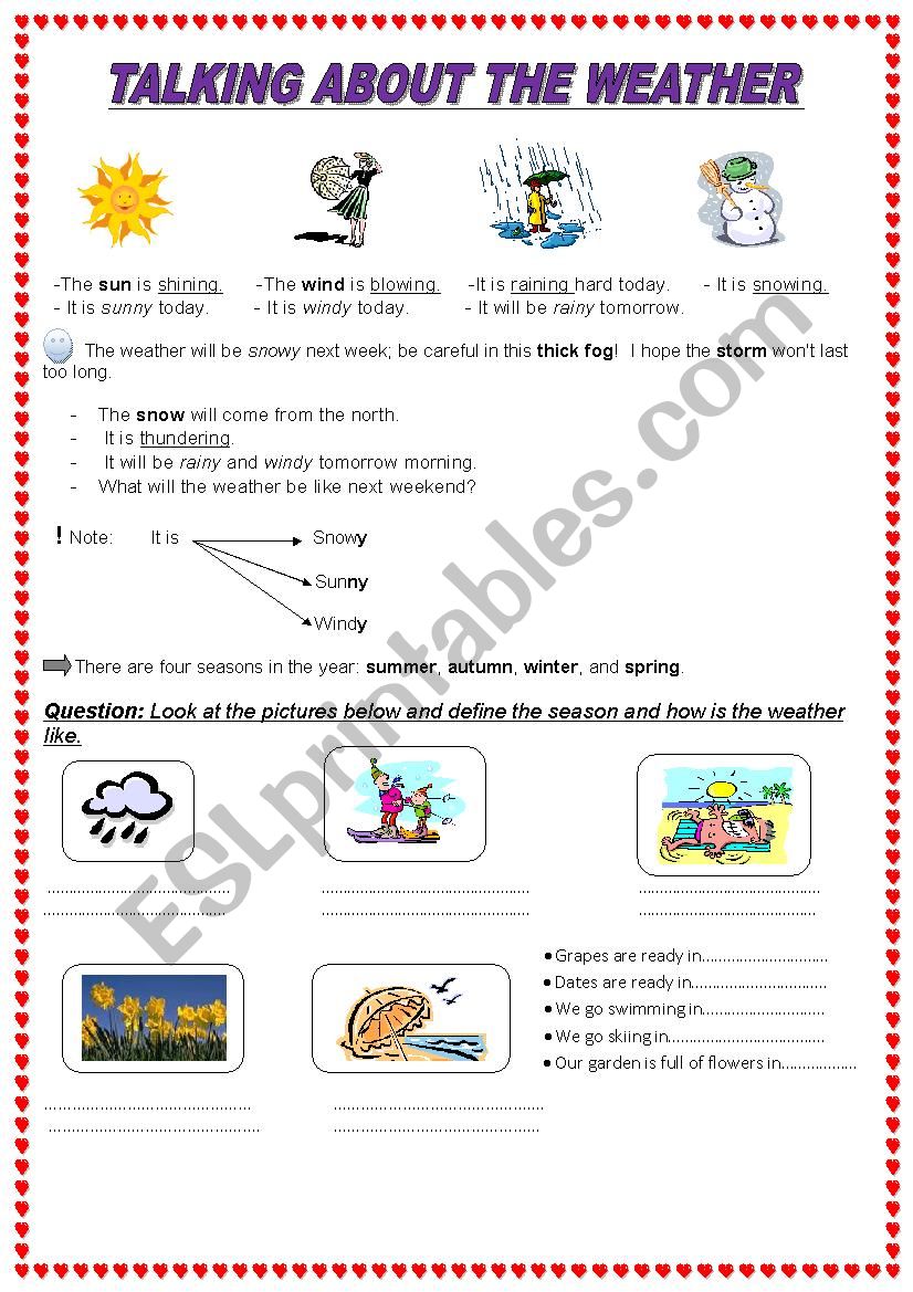 Whats the weather like? worksheet