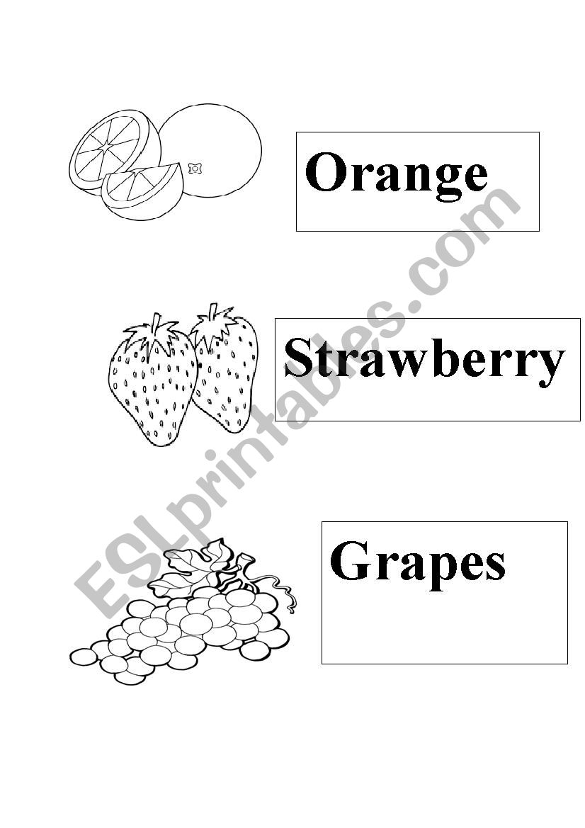 Fruits worksheet