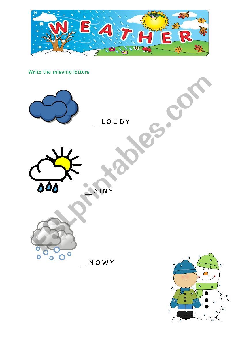 The weather worksheet