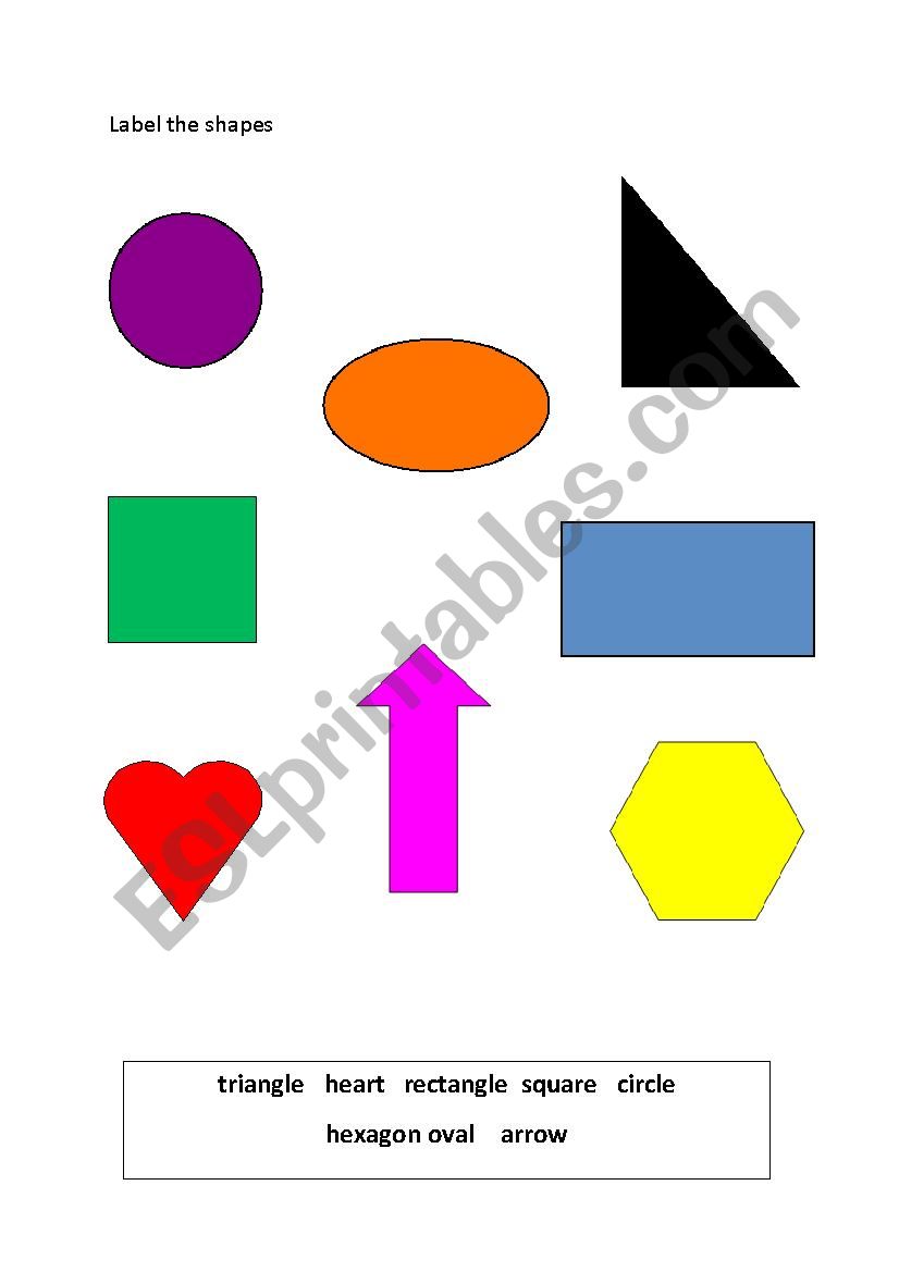 Colours and Shapes worksheet