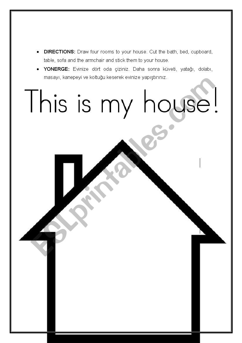 my house worksheet