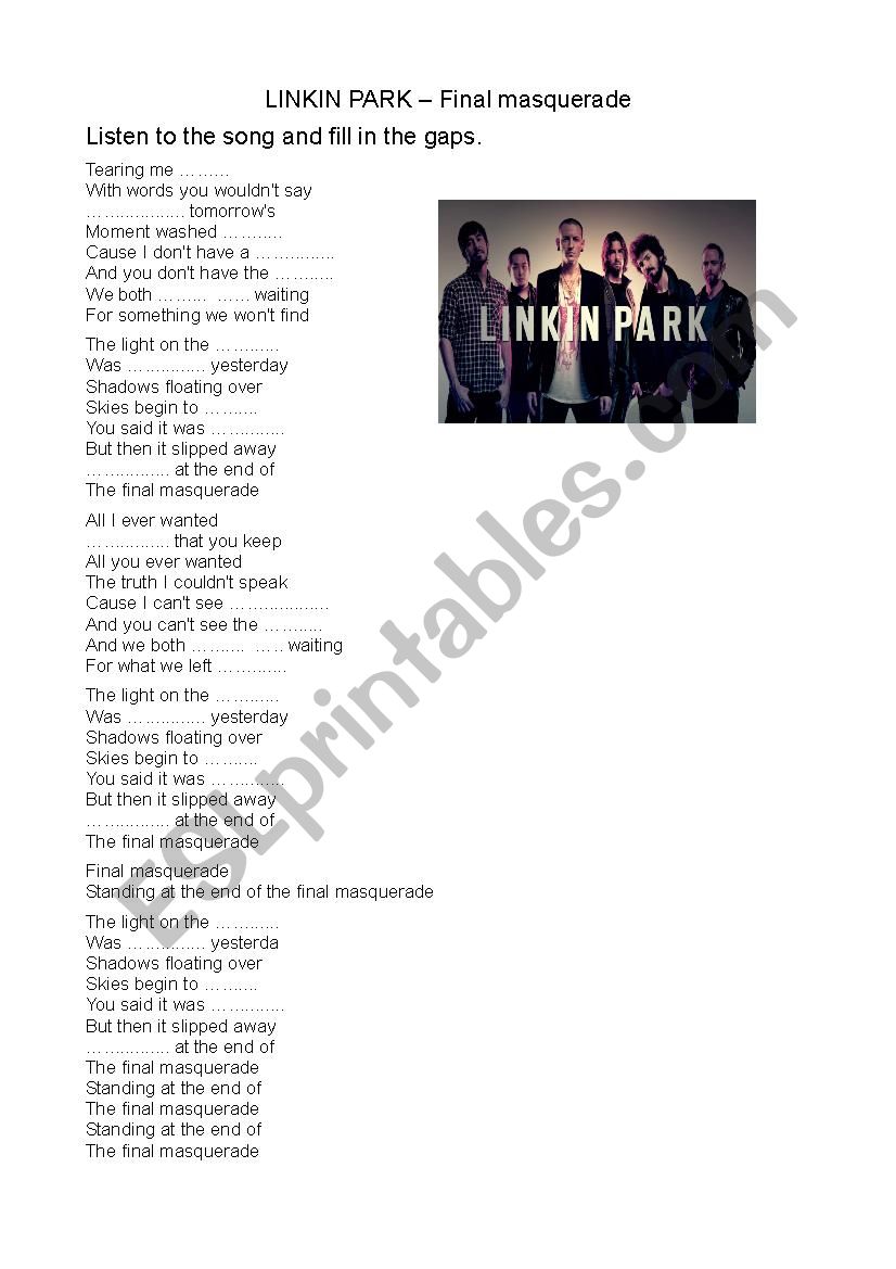 Song Linkin Park - Final Masquarade