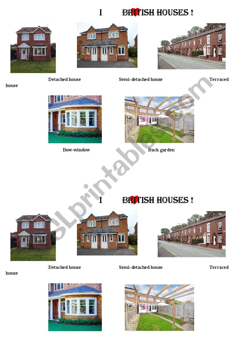 british houses worksheet