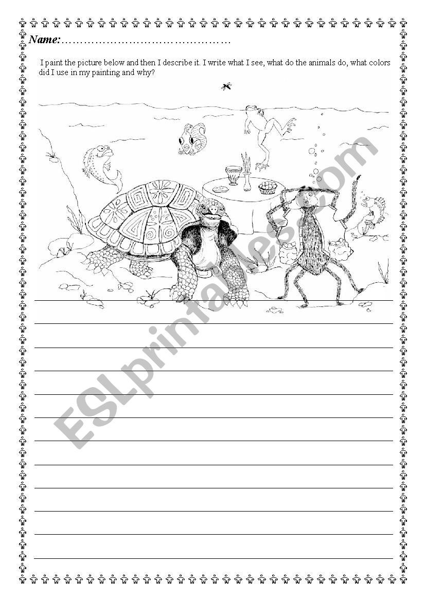 Describe the picture worksheet