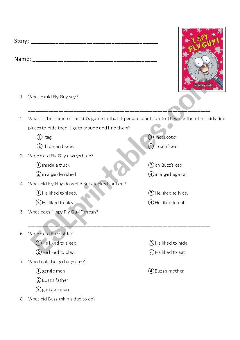 I Spy Fly Guy worksheet