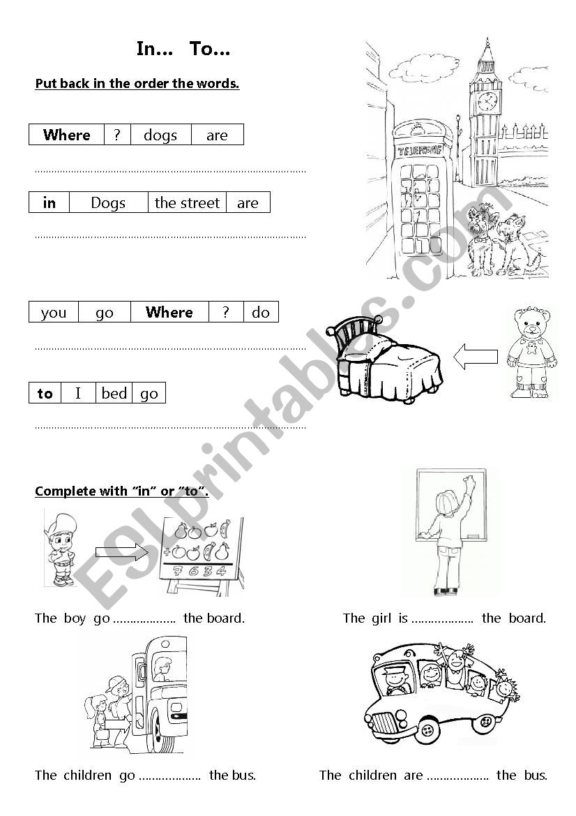 In To worksheet