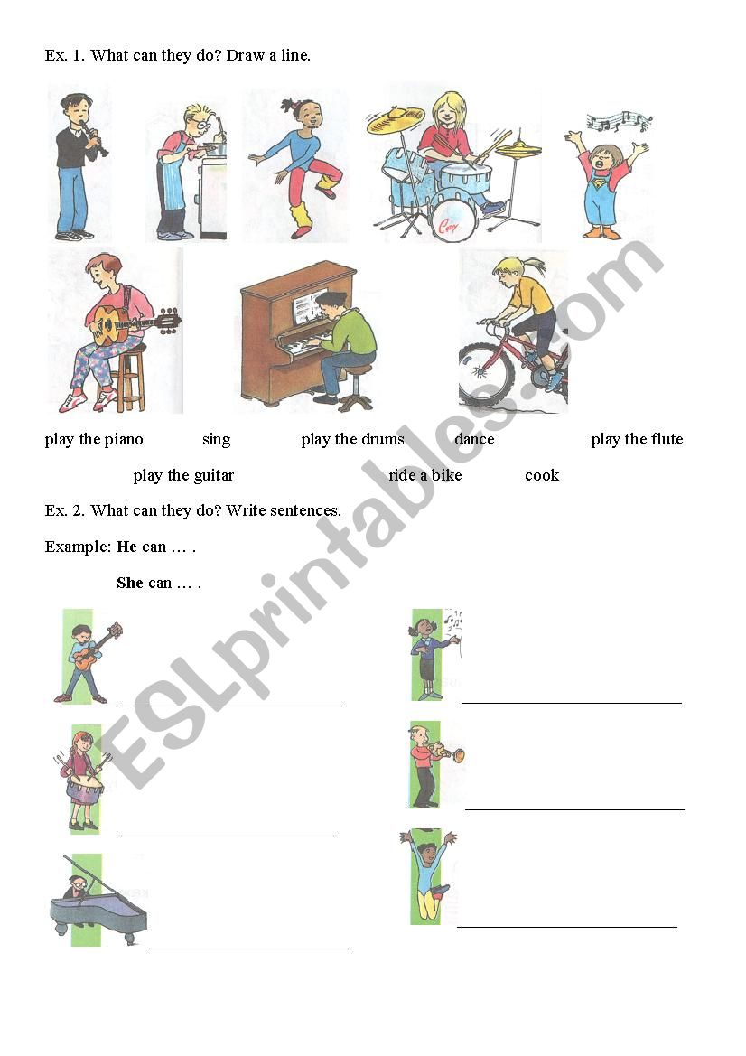 What can they do? worksheet