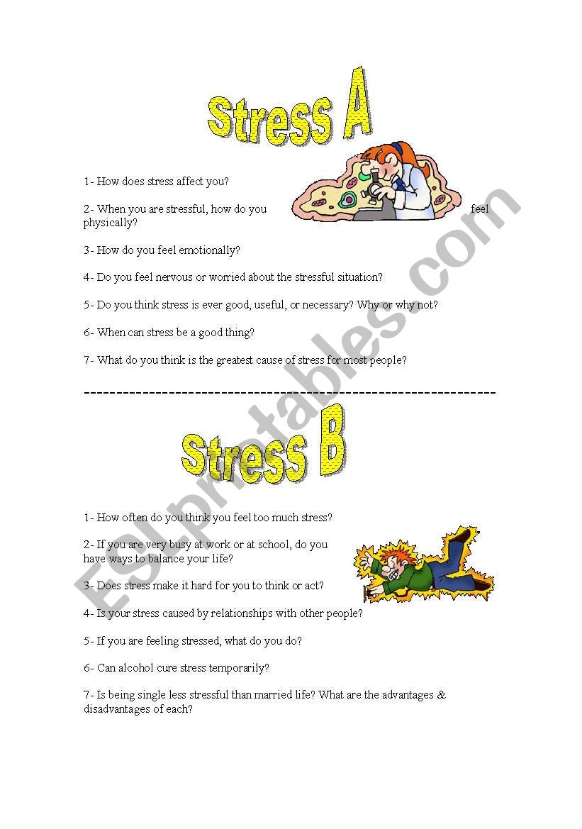 Stress worksheet